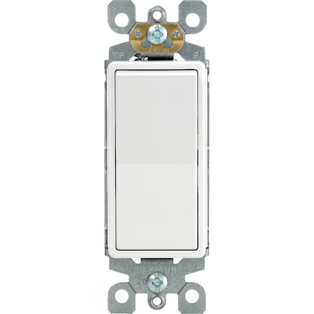 Leviton Decora Commercial Grade 20 Amp Rocker Single Pole Switch, White S02-05621-2WS